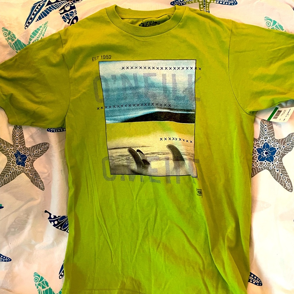 O’Neill, Lime Green short-sleeved shirt, boys, L